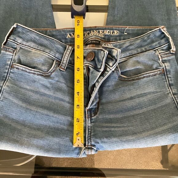 AEO American Eagle Super Stretch Jegging Skinny Jeans - Size 2 Light-Medium Wash - Picture 8 of 9